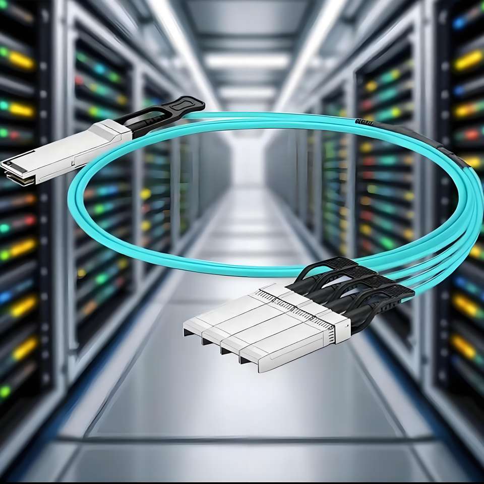 Comelink 100G QSFP-4x25G-AOC1M Active Optical Cable (AOC) with LC ...