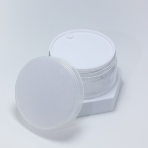 Wholesale 8oz <b>Plastic</b> Cosmetic Cream Scrub <b>Jars</b> 250g White Cap Empty <b>Jars</b> with Lids for Body Scrub - Product Image 3