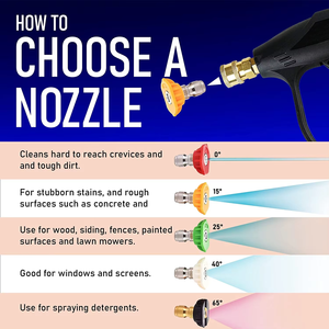 Cañón de espuma Lanza de espuma para nieve con conector rápido de 1/4 ", 5 boquillas <span class=keywords><strong>3</strong></span> toallas de microfibra Esponja - Product Image 2