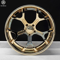 Jantes forgées DW 2 ou 3 pièces, finition or poli, 18, 19, 20 pouces, 5 trous, à profil profond, à rayons en Y, concaves, fournisseur d'usine, compatibles avec les jantes Chevrolet C7