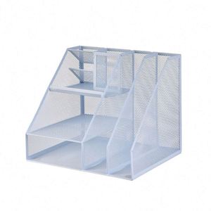 Multifunctional Black Metal Mesh Desk <b>Organizer</b> <b>File</b> Storage Stationery Set for Office and Home Supplies - Product Image 6