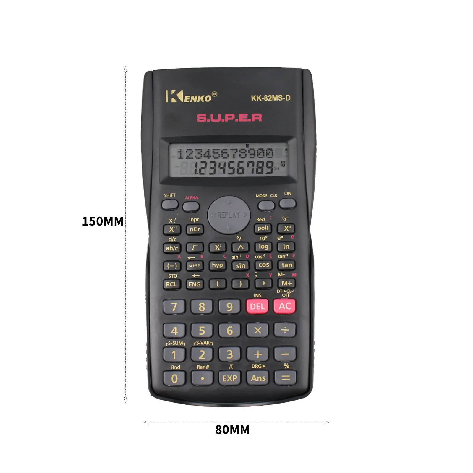 Wholesale Multifunctional Electronic Function Calculator Scientific Calculator for Students Black Battery 12 Plastic Color Box