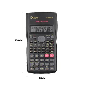 Grosir kalkulator fungsi elektronik multifungsi kalkulator ilmiah untuk siswa baterai hitam 12 kotak warna plastik