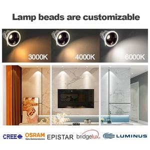 Gradation zigbee contrôle intérieur sans garniture encastré grill <span class=keywords><strong>spot</strong></span> moderne led projecteur hôtel mur rondelle réglable cob downlight - Product Image 5