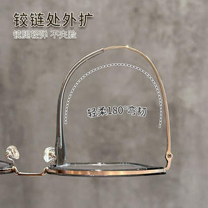 Montures de lunettes pour femmes Danyang en titane pur 9901, monture carrée complète, légères, pour myopie élevée, verres en plastique marron - Product Image 1