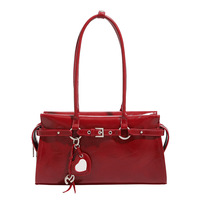 Tas Selempang Wanita Model Ketiak Bahan PU Merah Terinspirasi Balet, Cocok untuk Pernikahan Musim Dingin, Kelas Atas, dengan Ritsleting