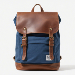 Nhà Máy Tùy Chỉnh Người Đàn Ông Của Kinh Doanh Ba Lô Chất Lượng Cao Vải + Da Thật Ba Lô Với Máy Tính Xách Tay Ngăn Với Biểu Tượng Tùy Chỉnh - Product Image 3