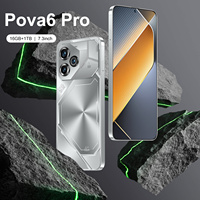 Pova 6 Pro, 16GB RAM, 1TB ROM, Modo Nocturno, Carga Rápida, Bajo Precio para Sudamérica, Resistente a Salpicaduras, Teléfono Celular con USB Tipo-C
