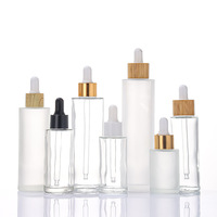 Emballage cosmétique vide personnalisé, flacons compte-gouttes en verre transparent pour gouttes oculaires et huiles essentielles, 20 ml-100 ml, 100 pièces, sérum pour le soin de la peau