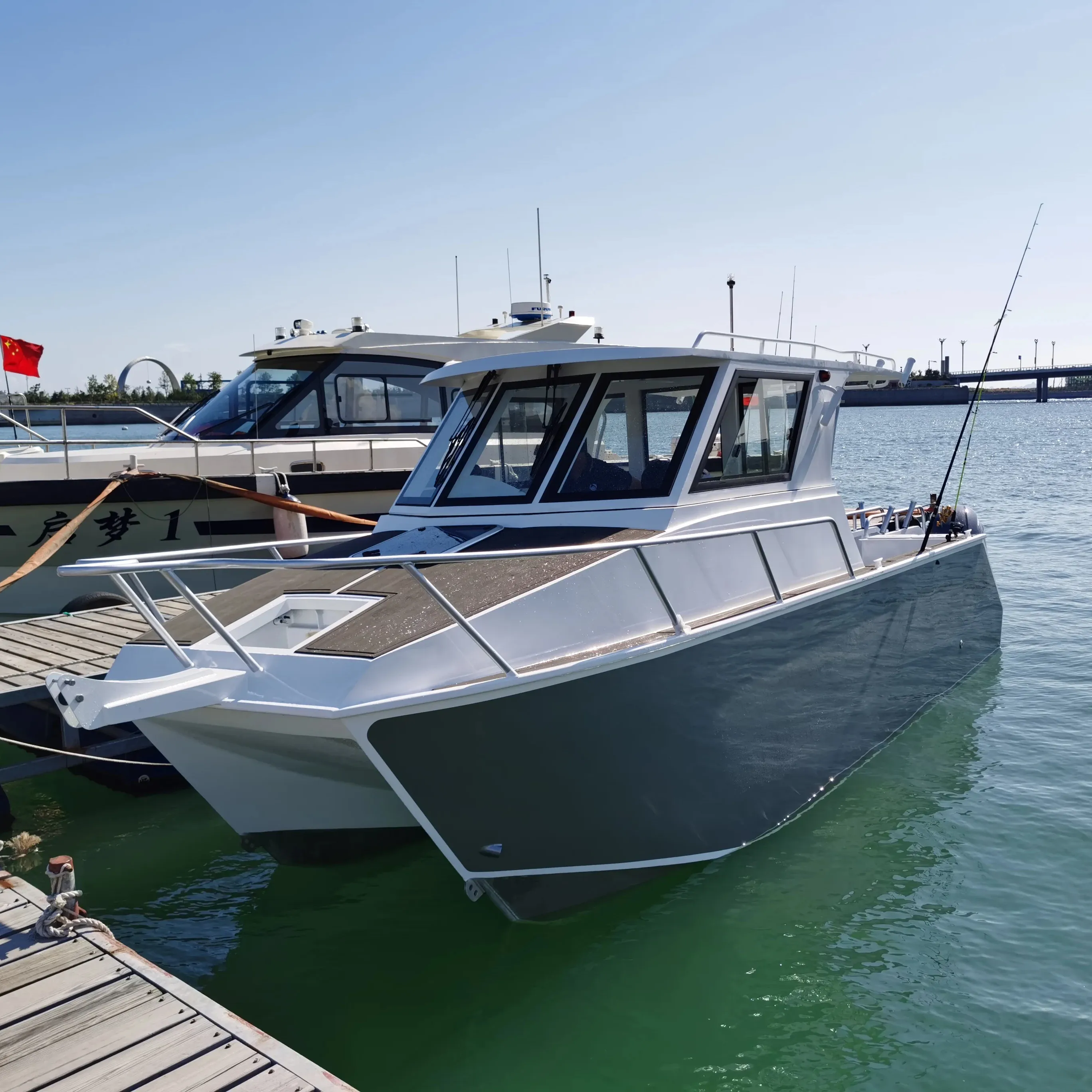 7.9m \/26ft catamaran bateau de pêche en aluminium bateau de pêche et yacht de vitesse à vendre