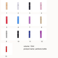 Flacons de parfum rechargeables avec pompe pulvérisatrice, 10 ml, en verre, flacon vide de luxe