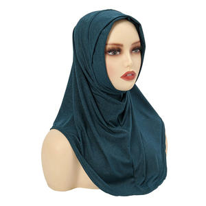 Turbante hiyab de poliéster de color sólido al por mayor para mujeres musulmanas, bandana de moda, sombrero religioso instantáneo para Oriente Medio Islam - Product Image 3