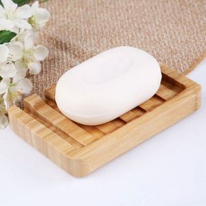 Natural Waterfall Drain Soap Saver Bamboo Soap Dishes for Bathroom <b>Shower</b> Bar Soap Holder with Self Draining <b>Tray</b> - Product Image 4