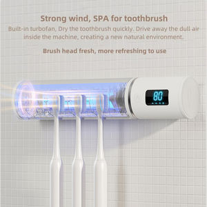 ODAY Portaspazzolino da Parete con Apertura e Chiusura Automatica a Induzione, Portaspazzolino Portatile con Funzione di Disinfezione - Product Image 3