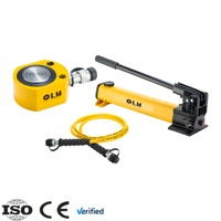 Vérins hydrauliques intégrés en acier allié ultra-compact à simple effet, 20T, course de 12 mm, performances constantes, ultra-basse hauteur
