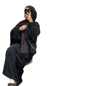 <span class=keywords><strong>Vestito</strong></span> modesto donna Abaya abiti da festa in marocco manica stringata Ramadan Vestidos Largos Kaftan Islam Dubai arabo abito lungo - Product Image 1