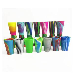 Drinkware 16oz BPA Free Silicone cốc nước không thể phá vỡ thân thiện với môi tái sử dụng cốc cà phê đầy màu sắc Silicone rượu bia ly - Product Image 2