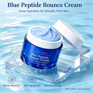 Crema Facial Hidratante Elástica con Péptidos Azules y Logotipo Personalizado, Repara la Barrera Cutánea, Antiarrugas, Venta al Por Mayor OEM - Product Image 2