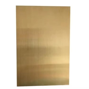 Tôle d'acier inoxydable 304 316 finition brossée couleur or champagne PVD revêtement bronze - Product Image 2