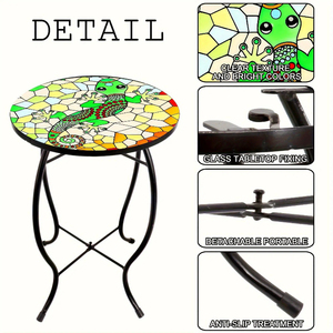 Juego <span class=keywords><strong>de</strong></span> Muebles <span class=keywords><strong>de</strong></span> Patio <span class=keywords><strong>de</strong></span> Hierro Forjado Estilo Francés Antiguo, <span class=keywords><strong>Mesa</strong></span> <span class=keywords><strong>de</strong></span> Centro Redonda con <span class=keywords><strong>Mosaico</strong></span> para Jardín, Balcón o Exteriores - Product Image 4