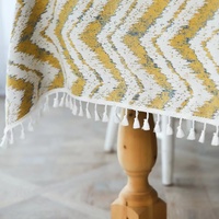 Nappe en lin blanc 100 % brodée sur mesure, antidérapante et imperméable pour la maison et la cuisine – Vente en gros