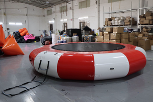 Trampolín Acuático Inflable Gigante, Combinación <span class=keywords><strong>de</strong></span> Brincolín y Tobogán <span class=keywords><strong>para</strong></span> Jardín, Parque Acuático Inflable <span class=keywords><strong>de</strong></span> PVC <span class=keywords><strong>para</strong></span> Niños, Adultos y Fiestas - Product Image 4