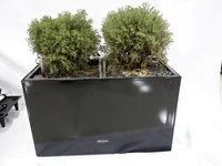Grand pot de fleurs rectangulaire d'intérieur pour l'extérieur Jardinière décorative en plastique pour la maison et l'hôtel