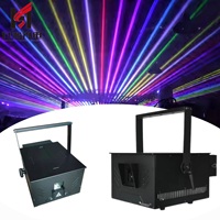 Lampe laser RGB DMX 10W/15W IP65 étanche pour extérieur, effet RGBW, animations de scène pour DJ, parcs à thème, 25K RPM, refroidissement par air