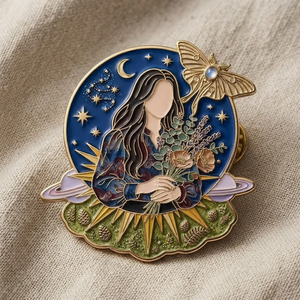 Pin Esmaltado de Viaje Celestial: Sistema Solar, Sol, Luna, Planetas, Constelación Astronómica, Astrología, Emblema de Estrella Polar, Regalo - Product Image 2