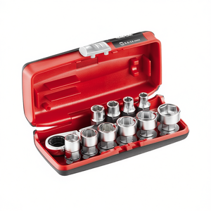 610 1/4 Inch <b>Socket</b> Set Metric Steel Tool Kit For Automotive Repair - Product Image 2