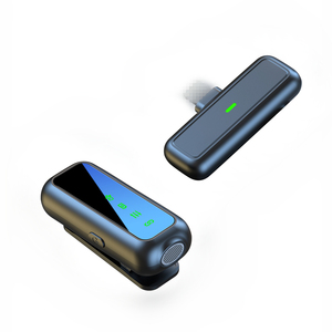 视频录制2合1领夹无线麦克风噪声消除2.4G领夹麦克风带充电盒 - Product Image 4