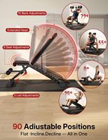 Banc de musculation réglable multifonction tout-en-un, design pliable pour les entraînements à domicile, équipement sportif