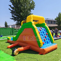 Toboggan aquatique gonflable commercial pour enfants, idéal pour les fêtes en extérieur avec piscine, château gonflable et équipement de divertissement pour jardin.