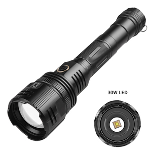 450000 лм 10 км Мощный тактический фонарик 26650 Перезаряжаемый USB фонарик XHP90 30 Вт 1500 м 2-1 охотничий фонарь - Product Image 4