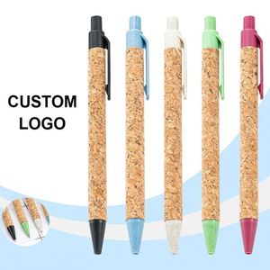 Nuevo Producto 2026, Bolígrafo Ecológico Personalizado con Logotipo, Bolígrafo de Paja de Trigo Reciclada, Bolígrafo de Corcho Ecológico, Bolígrafo Ecológico con Punta de Bola - Product Image 2