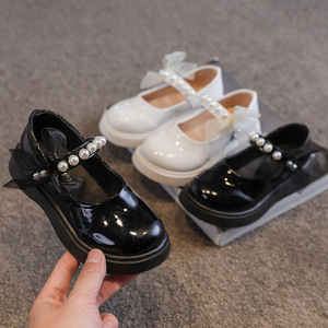 Nuevas llegadas de primavera, estilo coreano, zapatos Mary Jane de princesa para niñas con suela suave y correa en el tobillo. - Product Image 2