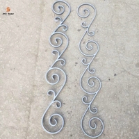 Panneaux de rosettes antiques en fer forgé pour garde-corps d'escalier