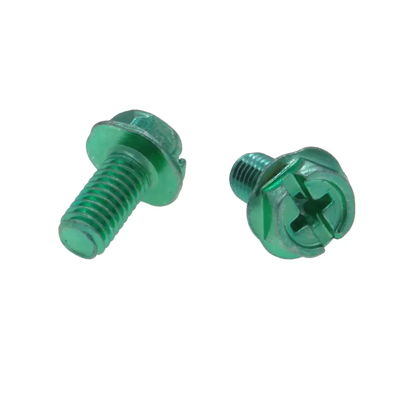 Manufacturer M4*5 M4*8 Zinc Green Grounding Screw Used For Fastening Ground Conductor