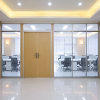 Cloison modulaire double vitrage 108 mm |   Mur acoustique en aluminium résistant aux impacts élevés pour usage commercial haut de gamme