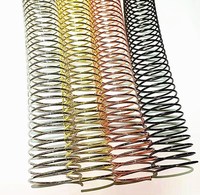 Bobine métallique/spirale de fixation enroulée 23 mm 7/8 pouces, couleur argent, or, rose, or, pour notebook