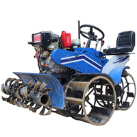 Machine à labourer le riz à moteur diesel, rotoculteur à roues pour rizières, cultivateur agricole, largeur de travail de 80 cm