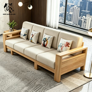 china supplier cheap price custom logo huge stock eco-friendly fabric sofa new design living room furniture wood sectional sofa - Product Image 5