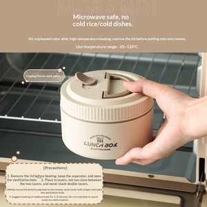 Fabricant chinois de boîtes à lunch thermos en acier inoxydable 316, ensemble de boîtes à lunch multicouches avec récipient alimentaire <span class=keywords><strong>chauffant</strong></span> et sac - Product Image 3
