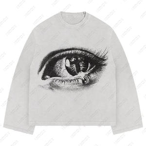 OEM cremallera-Up Regular Fit 250 Gsm Impresión de transferencia de calor camiseta Boxy algodón bordado personalizado parche hombres Casual patrón sólido - Product Image 4