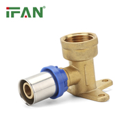 Raccords à sertir IFAN Pex pour tubes composites Pex-a Evoh, coudes femelles avec siège en laiton