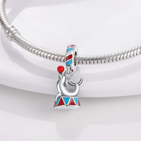 Océan Style Cuivre Charmes 925 Argent Plaque En Laiton DIY Perle Bracelet Dauphin Baleine Pendentif Charmes Ours Polaire Perles