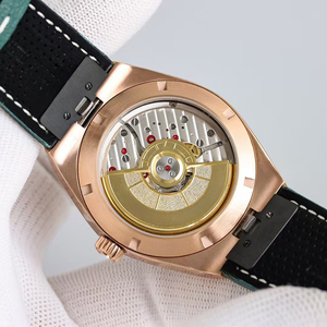 Magnifico Orologio di Lusso di Alta Gamma per Uomo e Donna, Cinturino in Vera Pelle Verde, Cassa in Oro Rosa, Quadrante Verde, Meccanico Automatico, Ultima Novità - Product Image 4
