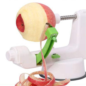 Éplucheur, trancheur et dénoyauteur 3 en 1 pour pommes et poires, éplucheurs de pommes de terre, en acier inoxydable robuste avec base à <span class=keywords><strong>ventouse</strong></span> - Product Image 5