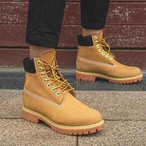 Bottes courtes de randonnée jaunes classiques et polyvalentes pour hommes, style anglais, à tige haute, en EVA - Product Image 3