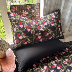 Parure de lit style américain 3/4 pièces, imprimé floral, housse de <span class=keywords><strong>couette</strong></span> douce INS, drap plat uni, taie d'oreiller, linge de lit pour la maison - Product Image 3